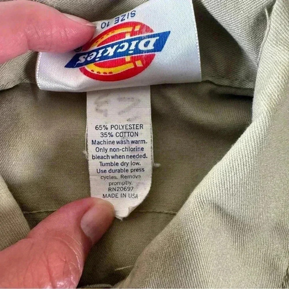 Dickies Pioneers Scouts Illinois Youth Button Shirt Youth Size 10 Tan - Picture 12 of 12